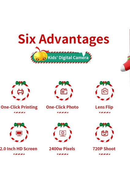 Noel Tarzı 2.0 Inç Ekran Çocuk Hd Dijital Kamera 32G Tf Kart + Kart Okuyucu ile Anında Fotoğraf Yazıcısı (Yurt Dışından) indirimleri