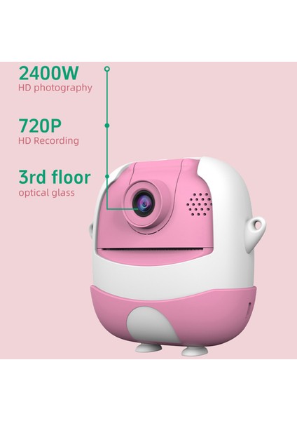 A19B Karikatür Tasarım 2.0 Inç Ekran Mini Çocuk Hd Dijital Kamera 32G Tf Kart + Kart Okuyucu ile Anında Fotoğraf Yazıcısı-Pembe (Yurt Dışından) fırsatları