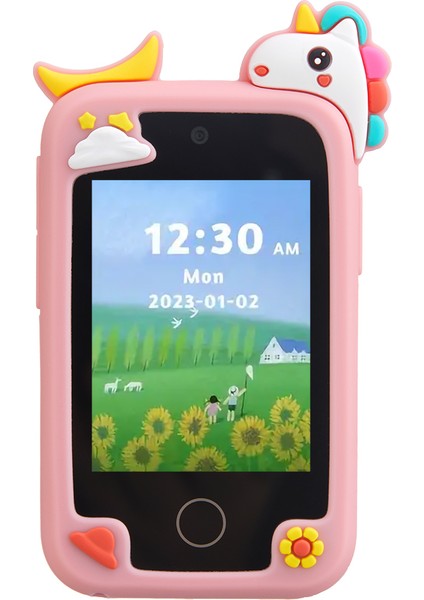 Z10S 2.8 Inç Dokunmatik Ekranlı Çocuk Oyuncak Telefon Kamerası Çift Lensli Çalar Saat Video Kaydedici-Pembe (Yurt Dışından) fiyatları