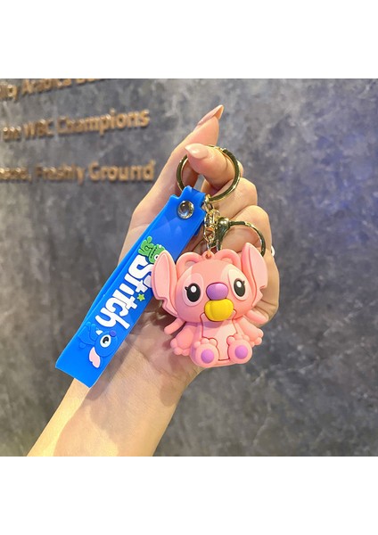 Çizgi Film Animasyon Stitch Serisi Yumuşak Kauçuk Anahtarlık Bebek Çantası Kolye Anahtarlık Küçük Hediye (Yurt Dışından)
