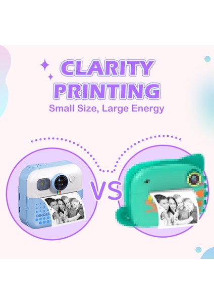 CP02 2,4 Inç Ekranlı Çocuk Hd Dijital Kamera Mini Termal Fotoğraf Yazıcısı-Mor (Yurt Dışından) fiyatları