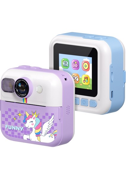 CP02 2,4 Inç Ekranlı Çocuk Hd Dijital Kamera Mini Termal Fotoğraf Yazıcısı-Mor (Yurt Dışından) fırsatları