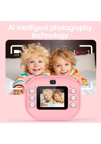 Y600 2.0 Inç Ekranlı Çocuk 24MP Hd Anında Kamera Termal Baskı Fotoğraf Yazıcısı-Mor (Yurt Dışından) fırsatları