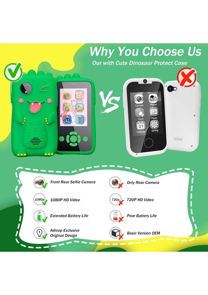 Z9 2.4 Inç IPS Ekran Hd Çift Lens Karikatür Hayvan Mini Çocuk Telefonu Oyuncak 32G Hafıza Kartı Ile-Mor Unicorn (Yurt Dışından) modelleri