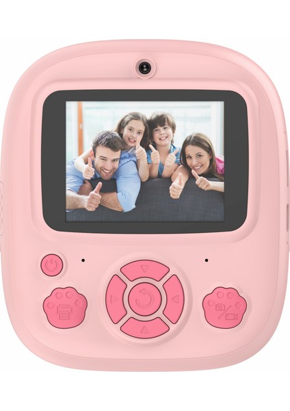 P5 2,4 Inç Çocuk Anında Hd Video Baskı Kamerası 32G Tf Kart ve Kart Okuyuculu Fotoğraf Yazıcısı-Pembe (Yurt Dışından) fiyatları