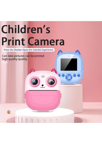 S5 2.4 Inç Hd Çift Lens Karikatür Çocuk Anında Baskı Kamerası Dahili Oyunlar Mp3 Çalar Video Kaydedici-Pembe (Yurt Dışından) modelleri