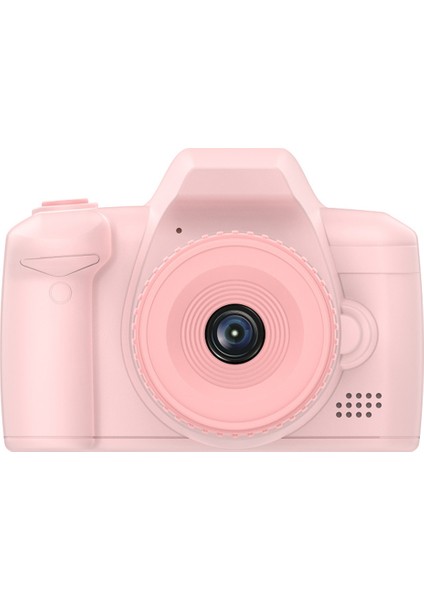H10 2,4 Inç IPS Ekran Uzun Lens Çocuk Kamera Şarj Edilebilir Çift Lens Hd Kamera Oyuncak-Pembe (Yurt Dışından)