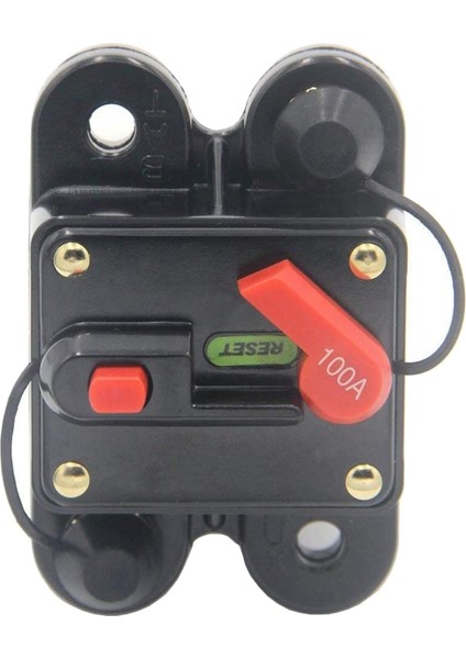 Devre Kesici 100A Menüsel Sıfırlamalı Ev Güneş Enerjisi Sistemi Araba Ses ve Amfi Koruması 12V-24V Dc Sıfırlama Invertörü (Yurt Dışından)