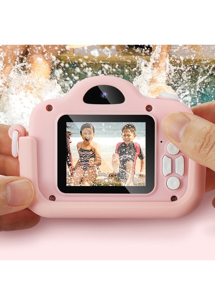 A3X 2.0 Inç Ekran 1080 P Mini Dijital Kamera Karikatür Çift Lens Kamera Erken Eğitim Oyuncak Doğum Günü Hediyesi-Sarı (Yurt Dışından) fırsatları
