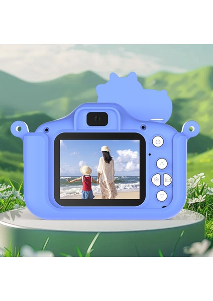 2.0 Inç Çift Lensli Çocuk Dijital Kamera Karikatür Dinozor Tasarımı Video Kaydedici, 32G Tf Kart + Kart Okuyucu-Mavi (Yurt Dışından) fiyatları