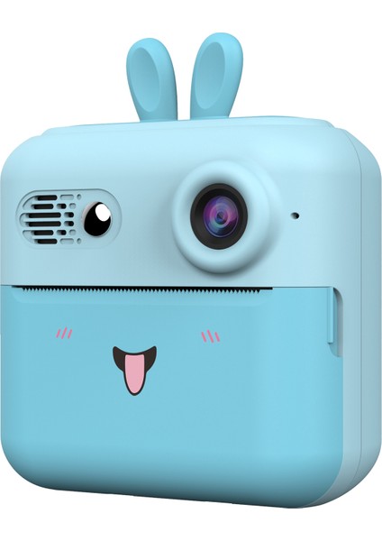 A23 2,4 Inç Ekran Mini Çocuk Hd Dijital Kamera Taşınabilir Anında Fotoğraf Baskı Makinesi-Mavi (Yurt Dışından)