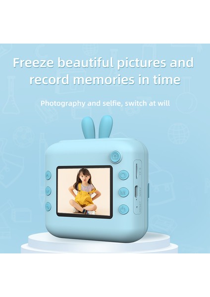 A23 2,4 Inç Ekran Mini Çocuk Hd Dijital Kamera Taşınabilir Anında Fotoğraf Baskı Makinesi-Mavi (Yurt Dışından) fırsatları