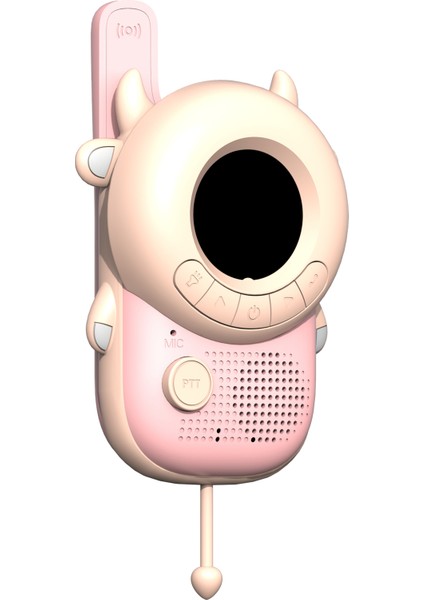 Koool K2 2 Adet Çocuk Çocuk Walkie Talkie Karikatür 3 Kms Aralığı Walkie Talkie El Feneri Açık Kamp Için Kordon ile (Pil Dahil Değil) -Pembe (Yurt Dışından)