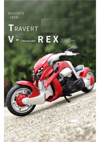 Tyrannosaurus Motosiklet 1/12 Alaşım Araba Modeli Oyuncak (Yurt Dışından) modelleri