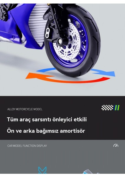 Motosiklet 1/10 Ses ve Işık Taksi Alaşım Araba Modeli Oyuncak (Yurt Dışından) indirimleri