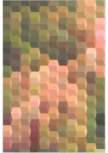 Kaymaz Dijital Mutfak & Salon Halı Trend Geometrik E5014 Renkli fiyatları