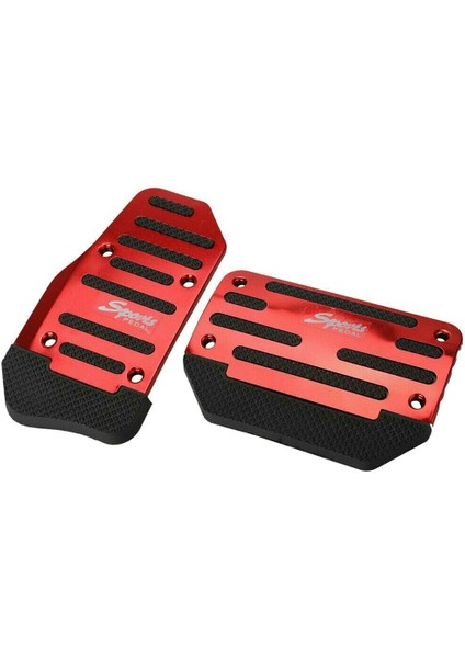 Evrensel Kırmızı Gaz Gaz Pedalı ve Fren Pedalı Kapağı Ayak Pedi Otomatik Şanzıman Araba Için Kaymaz (Yurt Dışından)