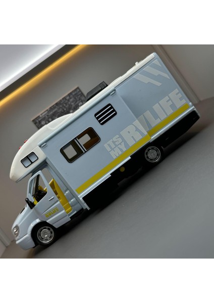 1:32 Kamp Karavan Ses Aydınlatma Oyuncak Araba Müzik Modeli (Yurt Dışından) modelleri