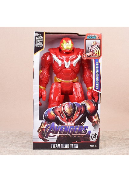 Çocuk Erkek Avengers Demir Örümcek Adam Venom Kara Panter Thanos Figürü Aydınlatma Figürü (Yurt Dışından)