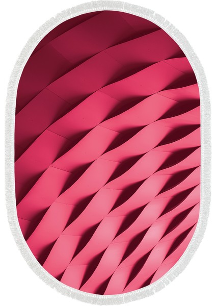 Kaymaz Dijital Mutfak & Salon Halı Yıldız Deri Saçaklı Oval Geometrik E5017 Pudra fiyatları