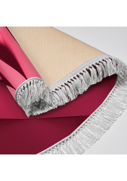 Kaymaz Dijital Mutfak & Salon Halı Yıldız Deri Saçaklı Oval Geometrik E5017 Pudra fırsatları