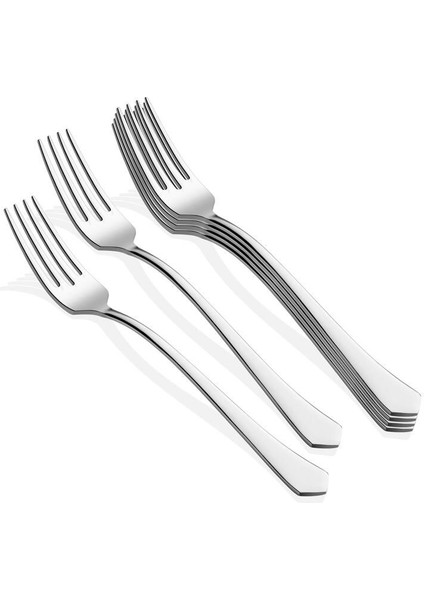 Şık 6'lı 18/10 Gümüş Tatlı Çatal Seti indirimleri