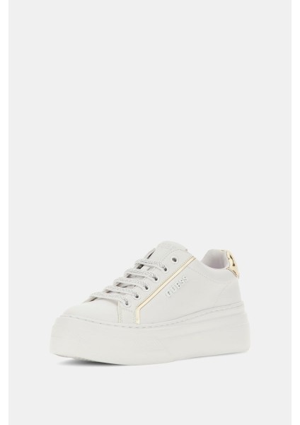 Kadın Beyaz Sneaker Düz Taban Tasarımı ile Rahat ve Şık Günlük Ayakkabı