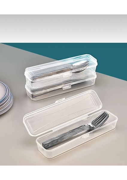 3'lü Çatal Kaşık Bıçak Saklama Kutusu, Makyaj , Kalem , Diş Fırça , Çok Amaçlı Organizer fırsatları