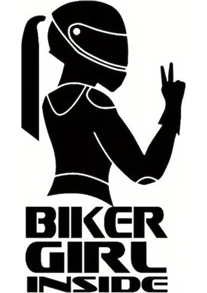 Biker Girl Sticker