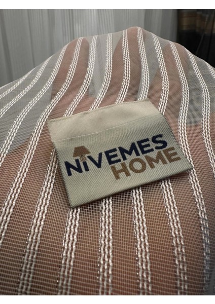 Nivemeshome Şimal Gümüş Detaylı 1/3 Sık Pileli Tül Perde Apm fiyatları
