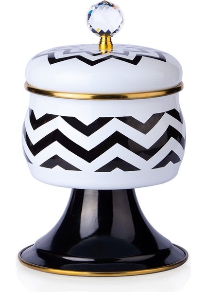 Zigzag Emaye Şekerlik - 900 ml | 12 cm