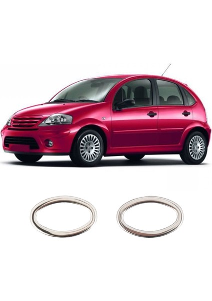 Citroen C3 Uyumlu 2002-2009 Krom Sinyal Çerçevesi 2 Parça Paslanmaz Çelik fiyatları