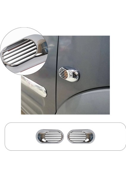 Fiat Fiorino Uyumlu 2007 ve Üzeri Sinyal Çerçevesi 2 Parça Abs Krom Kaplama