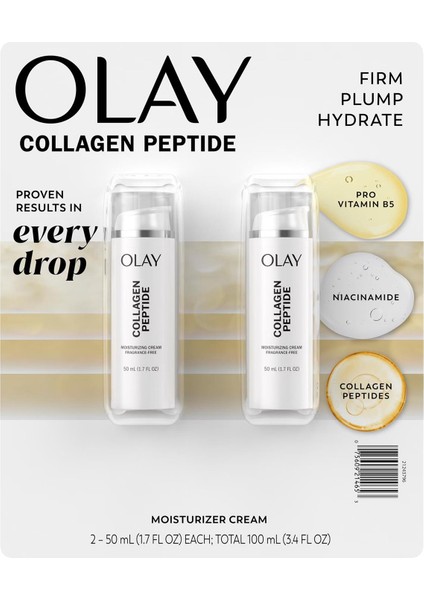Collagen Peptide Nemlendirici Yüz Kremi 2X50ML