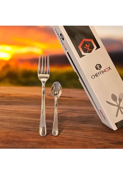 24 Parça Çelik Kahvaltı Seti, 12 Kişilik, Metalik, Şık ve Dayanıklı Tasarım