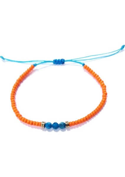 Apatit ve Hematit Doğaltaşlı Turuncu Miyuki Round Boncuklu Bileklik indirimleri