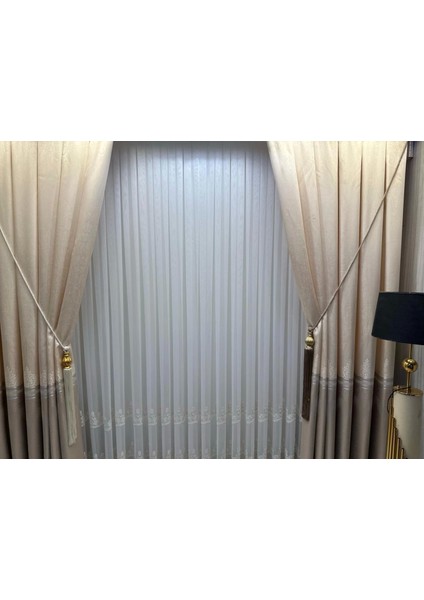Nivemeshome Nota Geçişli Modern 1/3 Sık Pileli Tül Perde Apm