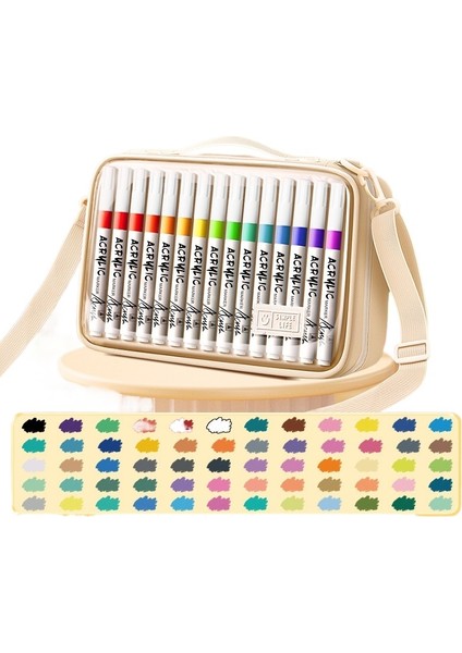 Öğrenciye Özel Suluboya Kalem Kırtasiye 60 Renk Akrilik Marker Kalem Seti (Yurt Dışından)