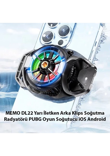 Memo DL22 Yarı Iletken Arka Klips Soğutma Radyatörü Pubg Oyun Soğutucu Ios And - NEONX8690-64 fiyatları