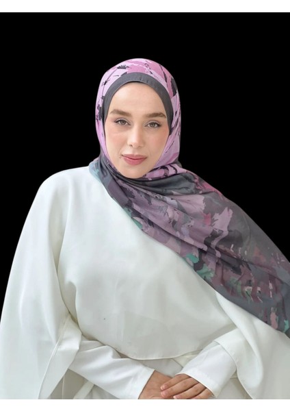 Acı Kahve Desenli Şal 2507132034