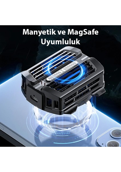 Memo CX12 Powerbank Girişli Manyetik Cep Telefon Soğutma Fanı Radyatör Soğutucu - NEONX6065-97 fırsatları