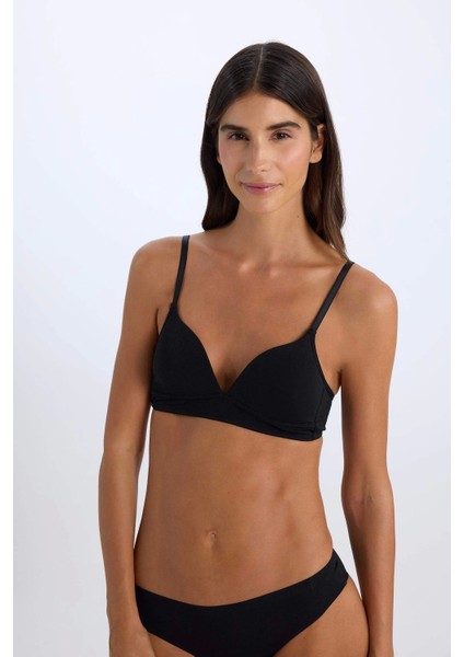 X9027 Siyah Pamuklu Comfort Pedli Bra-Fall In Love