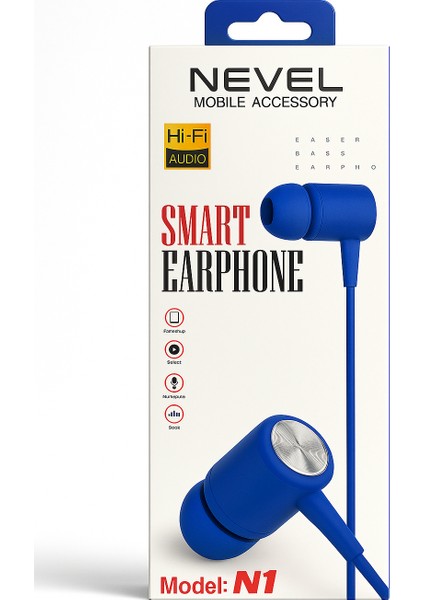 N1 Mavi – Kablolu Stereo Kulaklık (3.5mm Jak) fiyatları