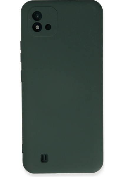 Realme C11 2021 Kılıf Nano Içi Kadife Silikon - Koyu Yeşil - NEONX5702-8555