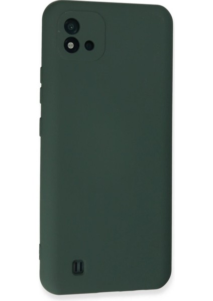 Realme C11 2021 Kılıf Nano Içi Kadife Silikon - Koyu Yeşil - NEONX5702-8555