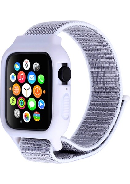 Ally Apple Watch 6-Se-5-4 44MM / 3-2-1 42MM Kayış Kordon Kılıf SILIKON-(1903) - NEONX9073-4616 modelleri