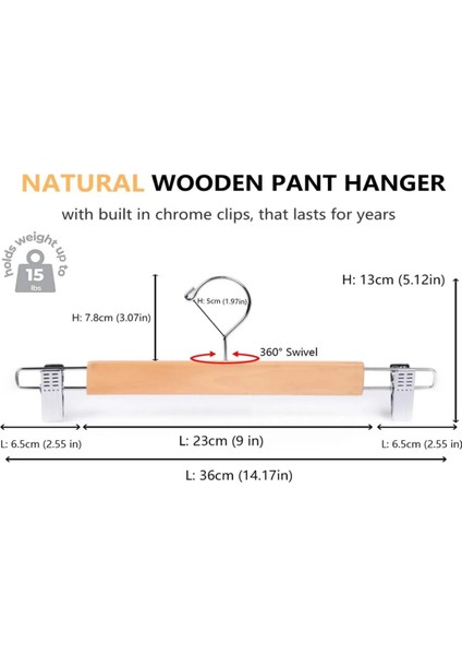Savlar Mandallı Ahşap Askı Pantolon ve Etek Askısı 10 Adet indirimleri