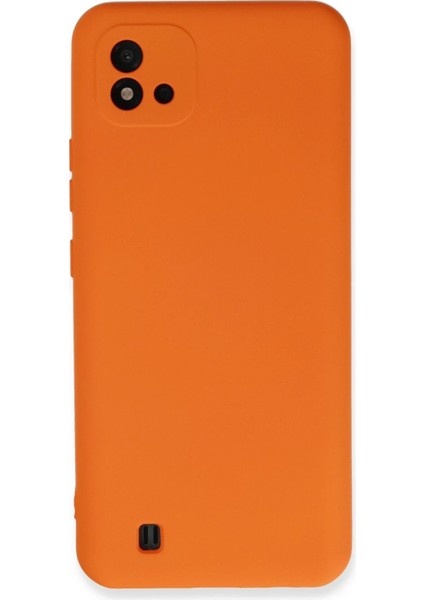 Realme C11 2021 Kılıf Nano Içi Kadife Silikon - Turuncu - NEONX7264-8969