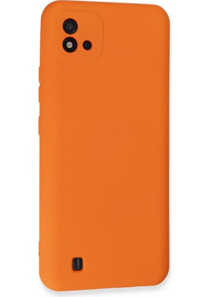 Realme C11 2021 Kılıf Nano Içi Kadife Silikon - Turuncu - NEONX7264-8969