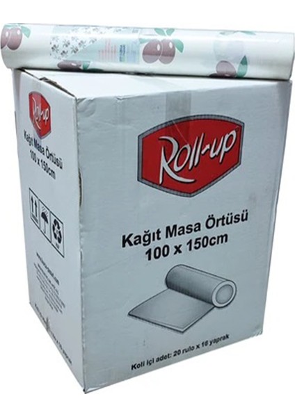 Floppy 24M Tek Kullanımlık Masa Örtüsü 16’lı Paket Rulo Tip Renkli Desenler